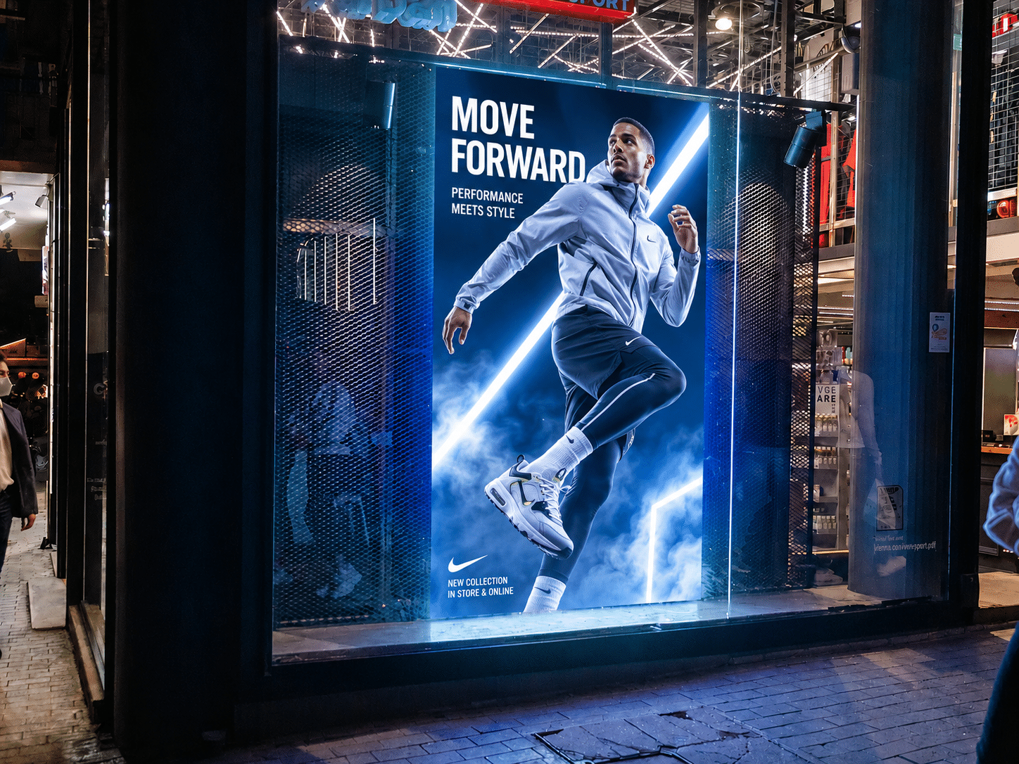 LED-Videowall für Schaufensterwerbung