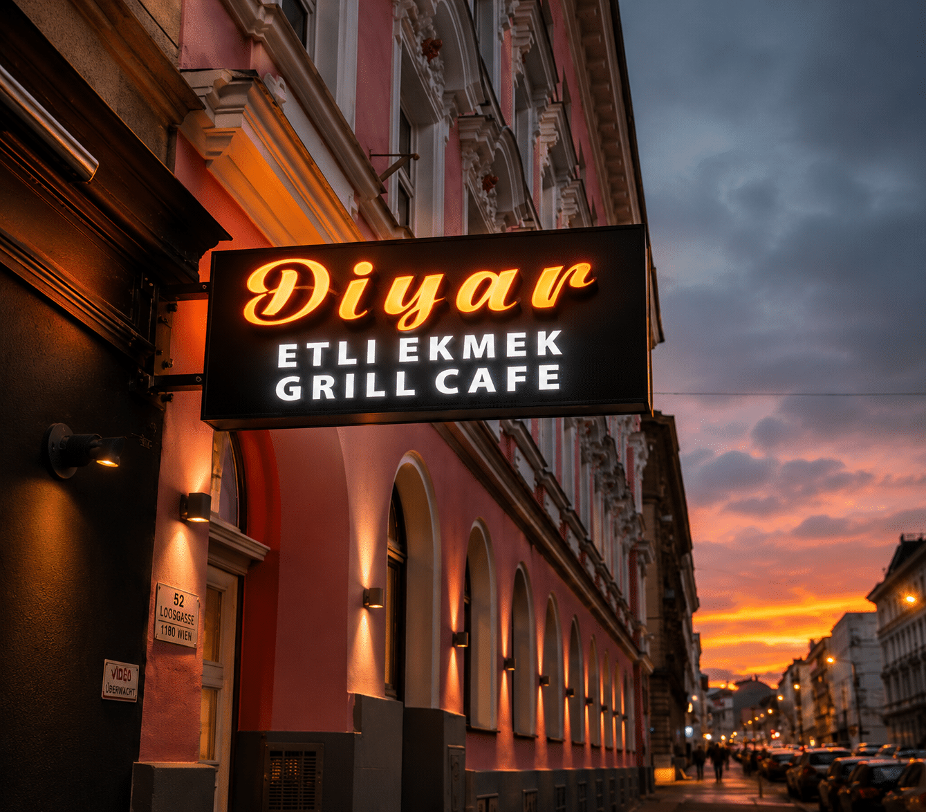 Diyar Etliekmek Grill Cafe Werbeschild