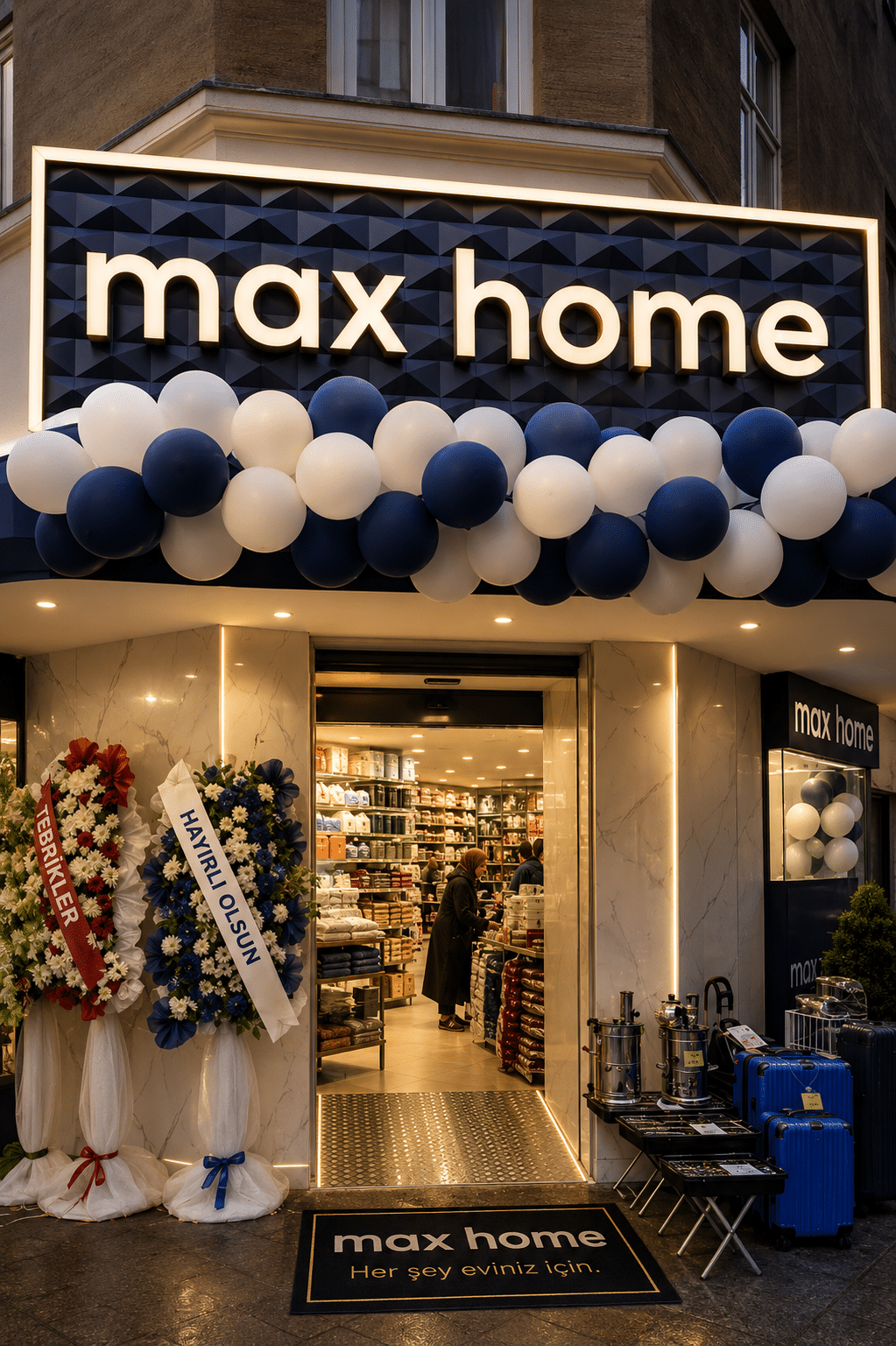 3D-Buchstaben für Max Home Storefront