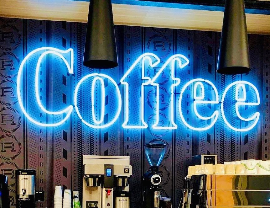 LED-Neon Coffee Schriftzug