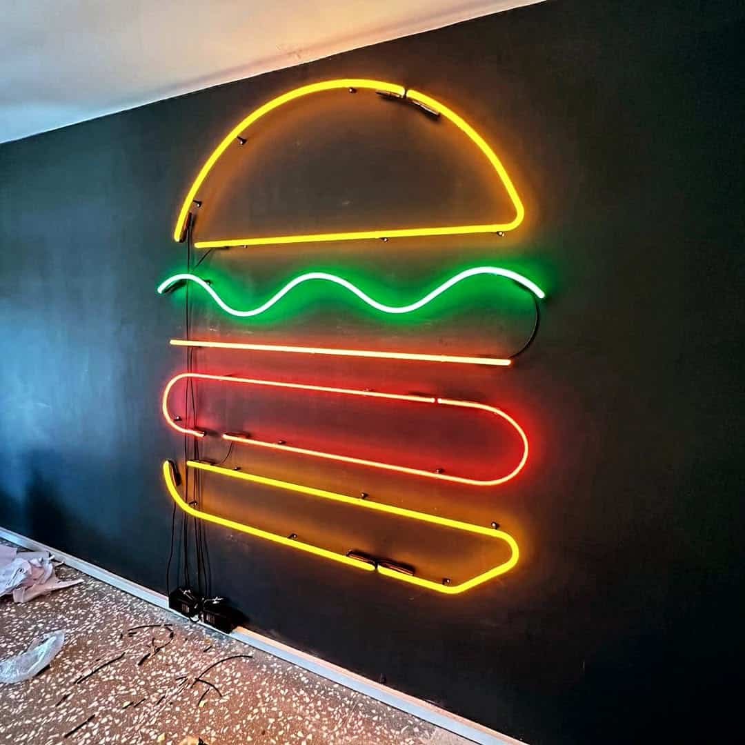 LED-Neon Burger Schild