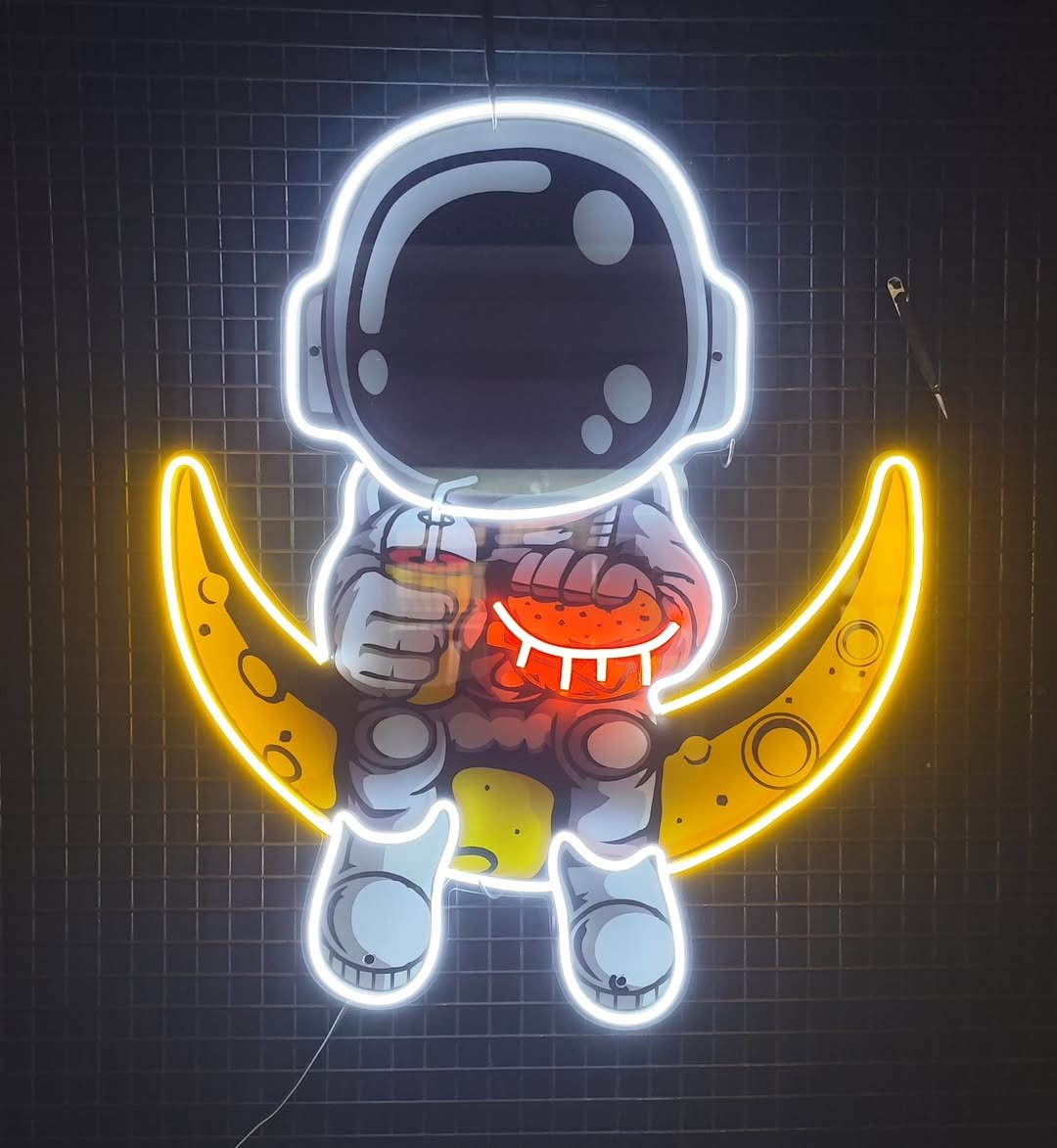 LED-Neon Astronaut Motivschild