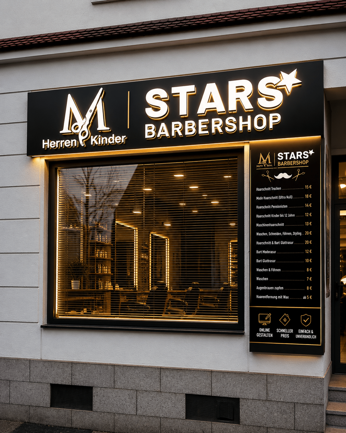 M STARS BARBERSHOP Referenzprojekt