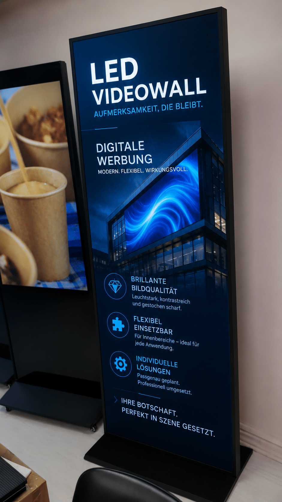 Digitale LED-Videowall Werbesäule