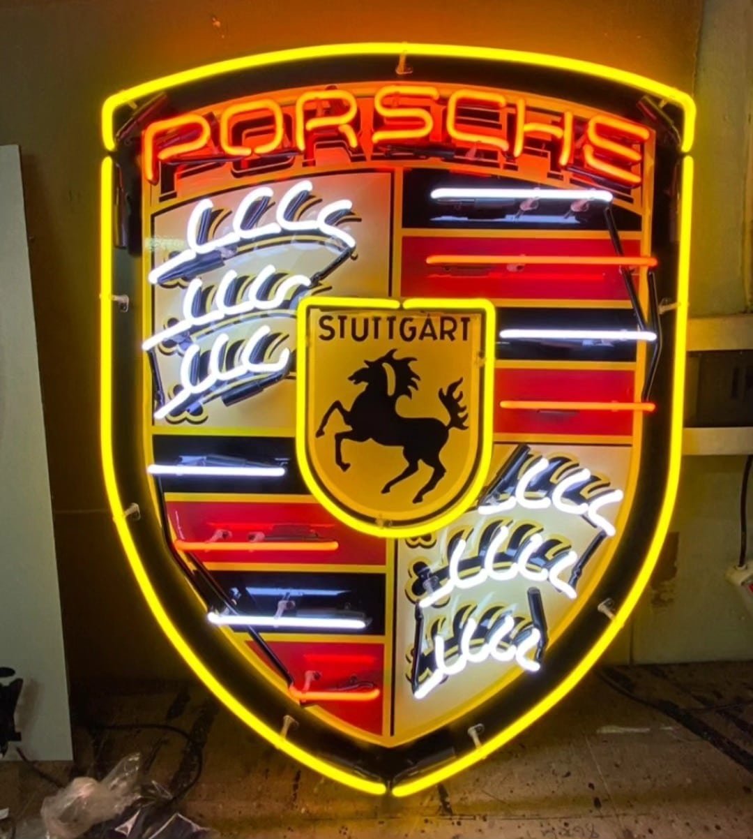 LED-Neon Porsche Logo