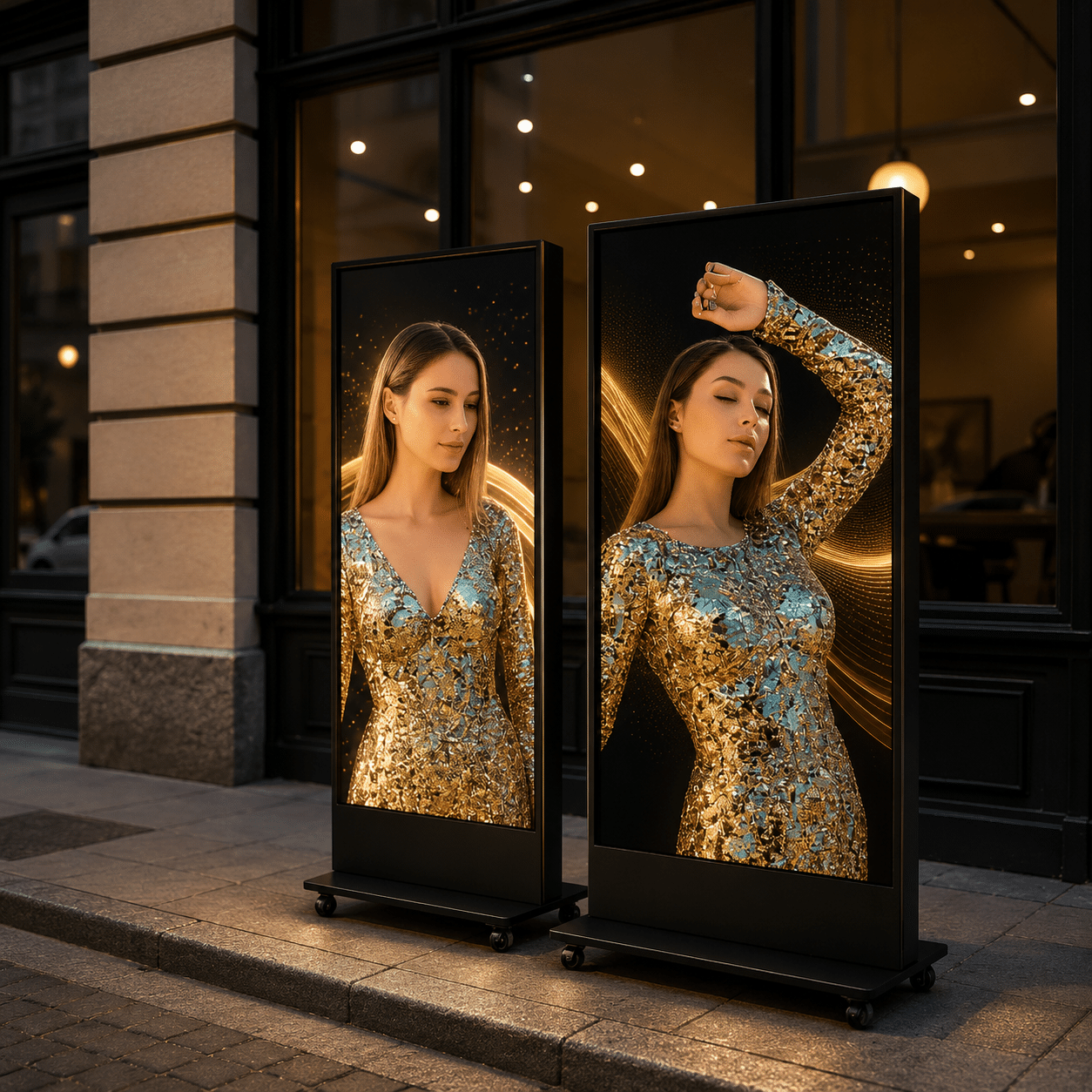LED-Videowall für Modegeschäft und Außenwerbung