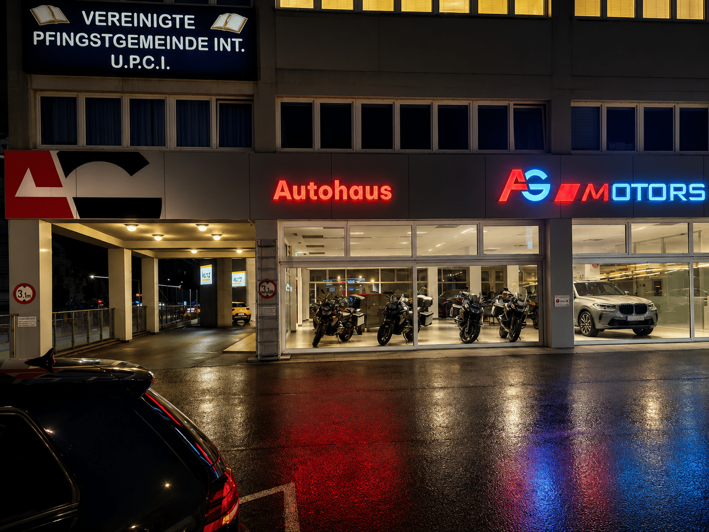 Leuchtwerbung für AG Motors Autohaus
