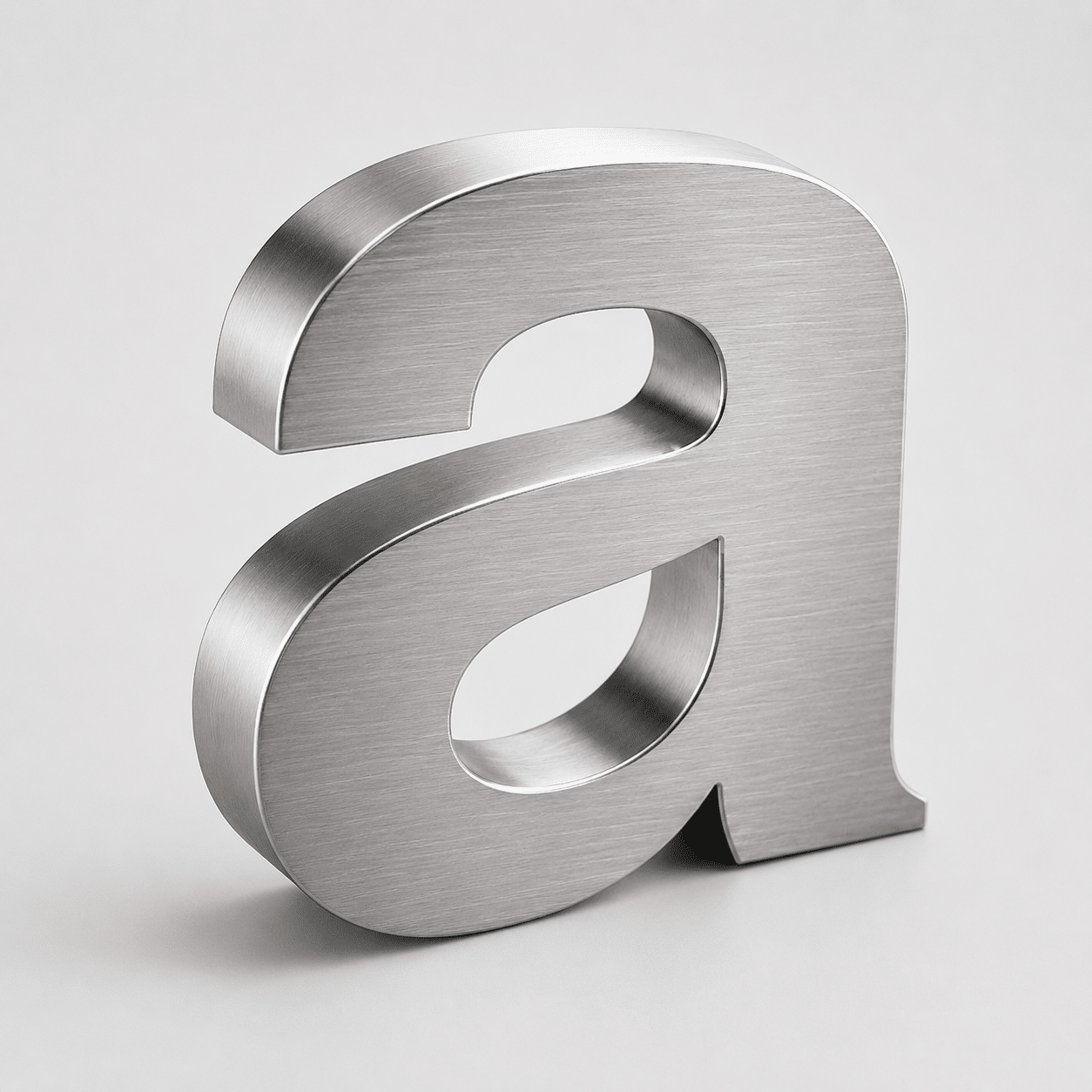 Silber-Chrom-Kastenbuchstaben