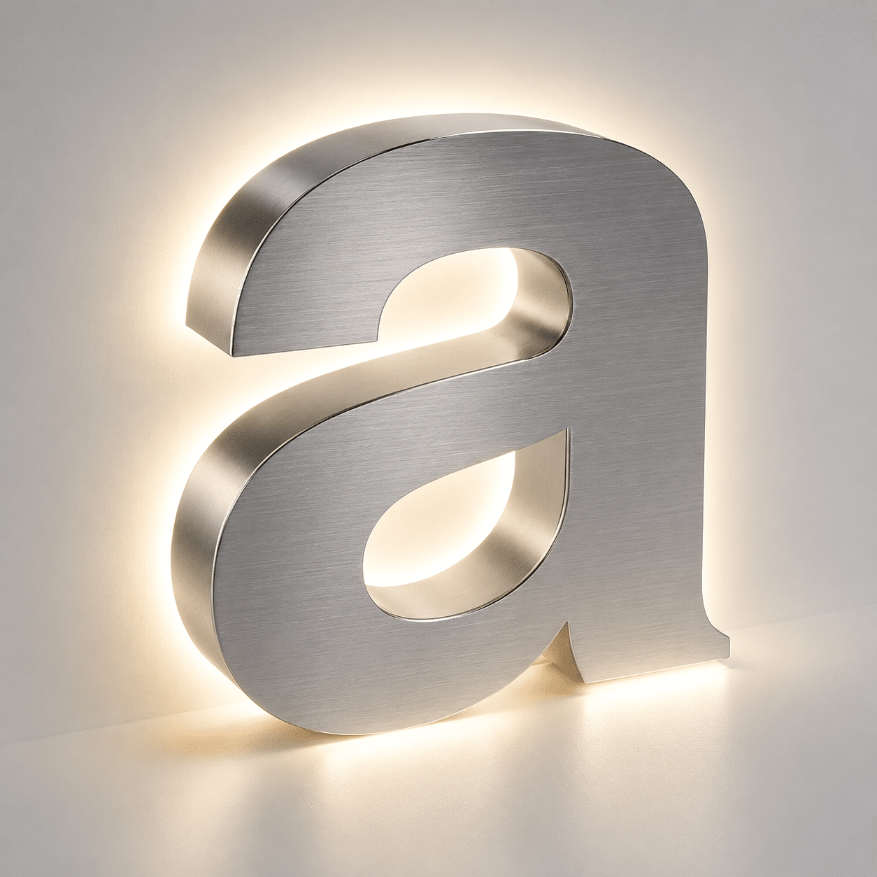 Silber-Chrom-Kastenbuchstaben