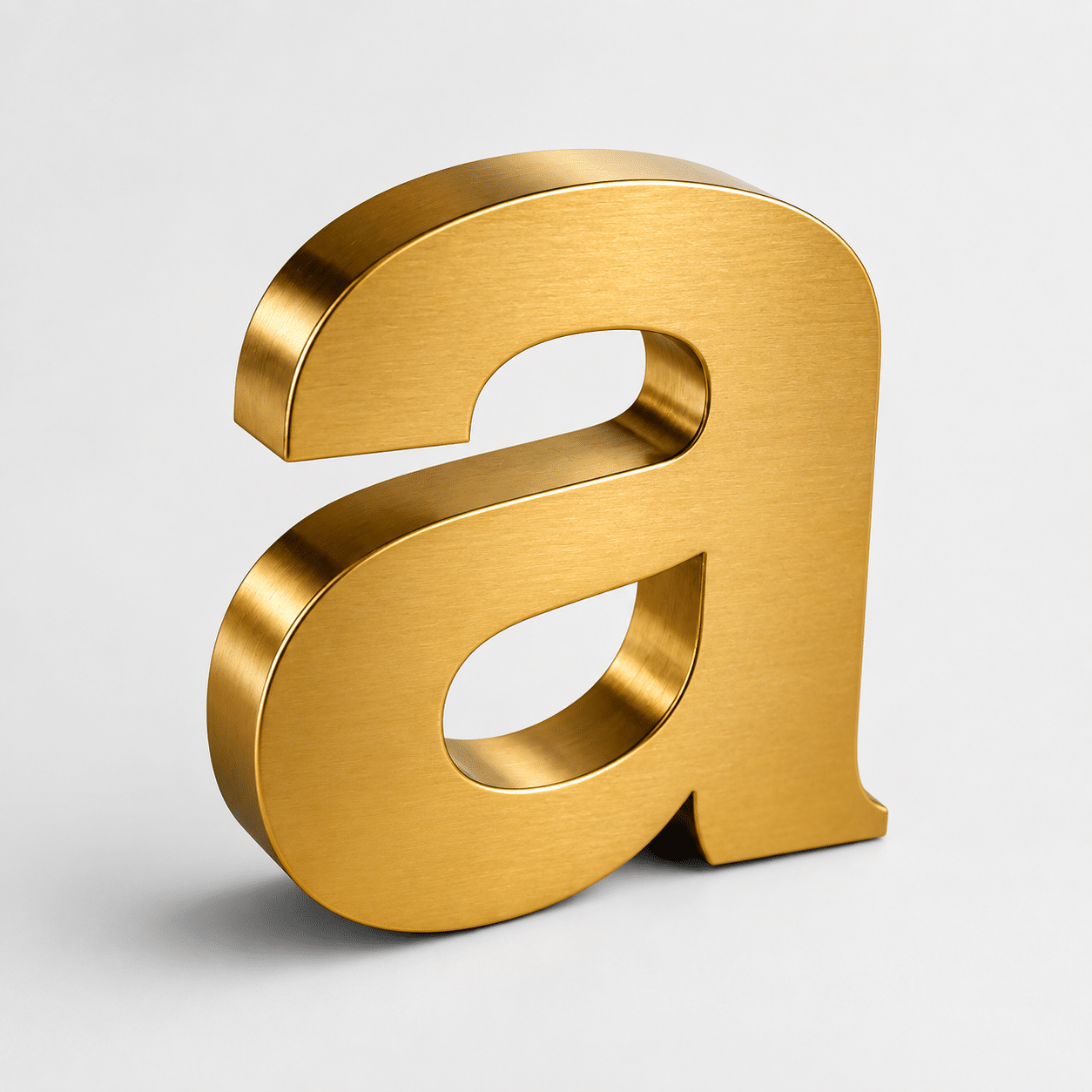 Gold-Chrom-Kastenbuchstaben