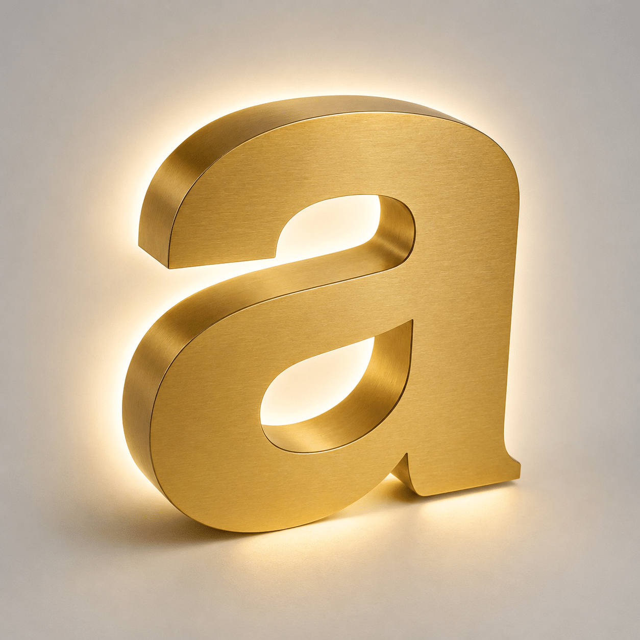 Gold-Chrom-Kastenbuchstaben